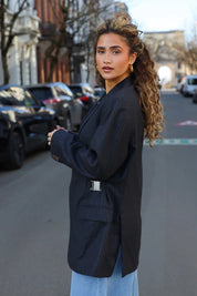 Atelier Series Reworked Blazer Gestreept Grijs