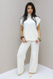 Broek Gebreid Crème