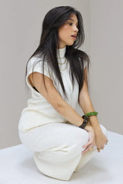 Broek Gebreid Crème