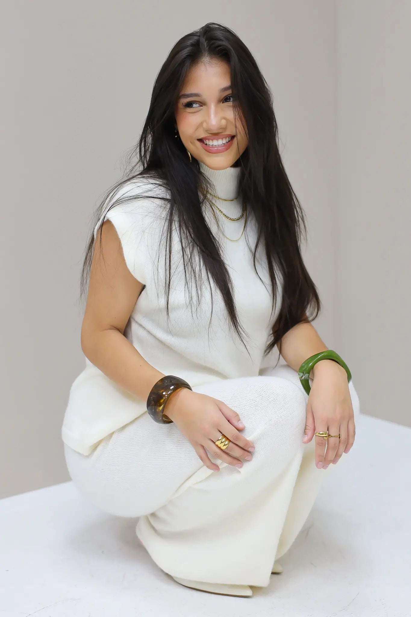 Broek Gebreid Crème