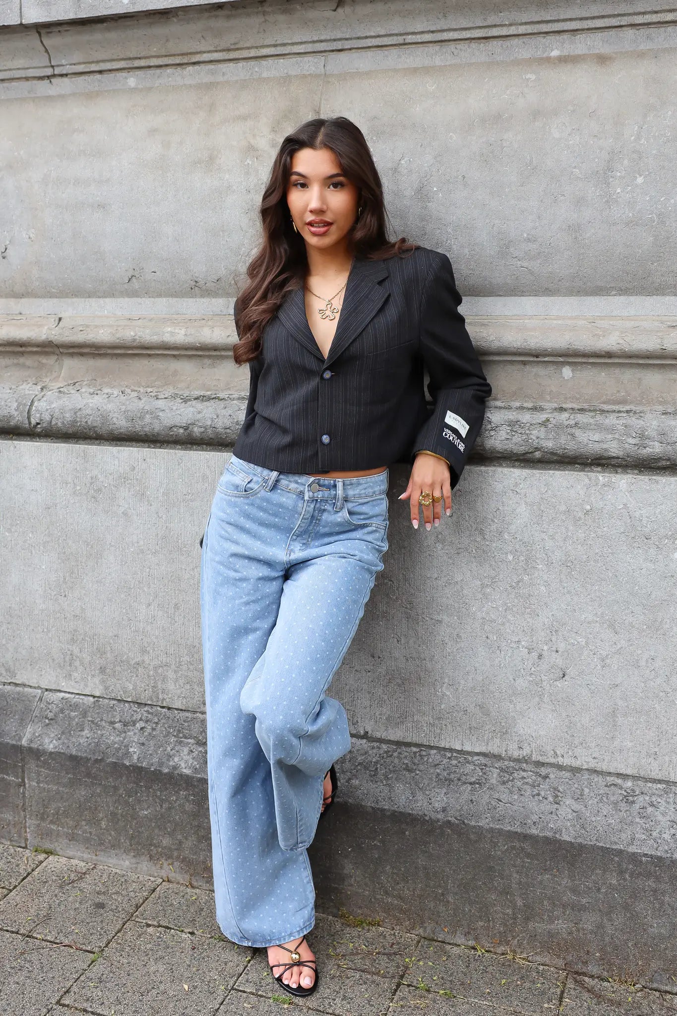 Atelier Series Reworked Blazer Cropped Zwart