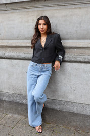 Atelier Series Reworked Blazer Cropped Zwart