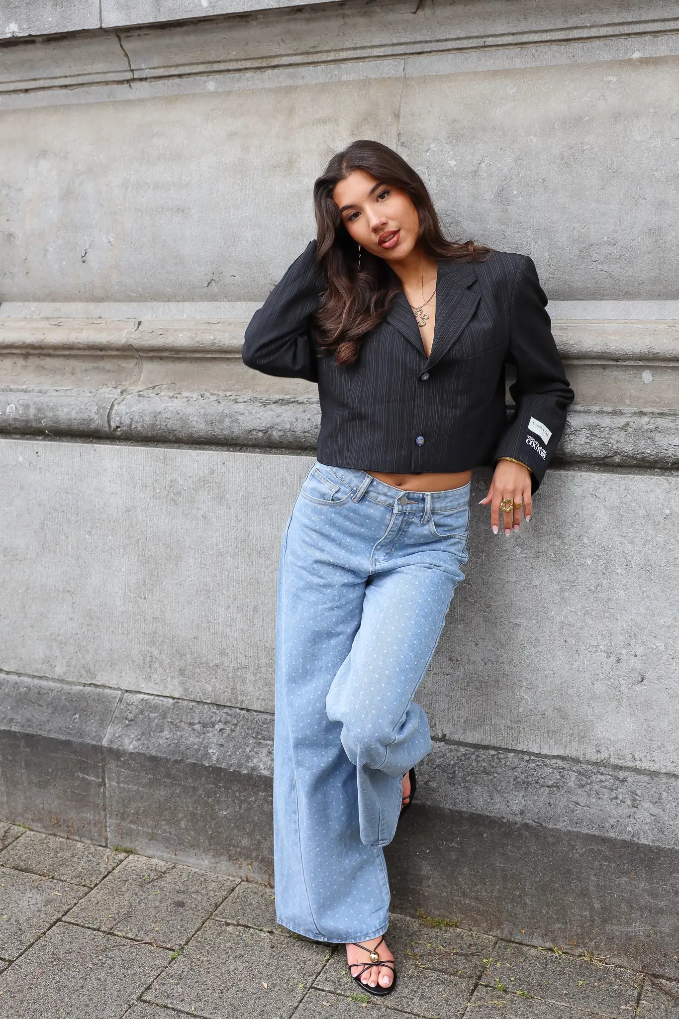Atelier Series Reworked Blazer Cropped Zwart