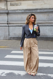 Atelier Series Reworked Designer Blazer Cropped Donker Grijs