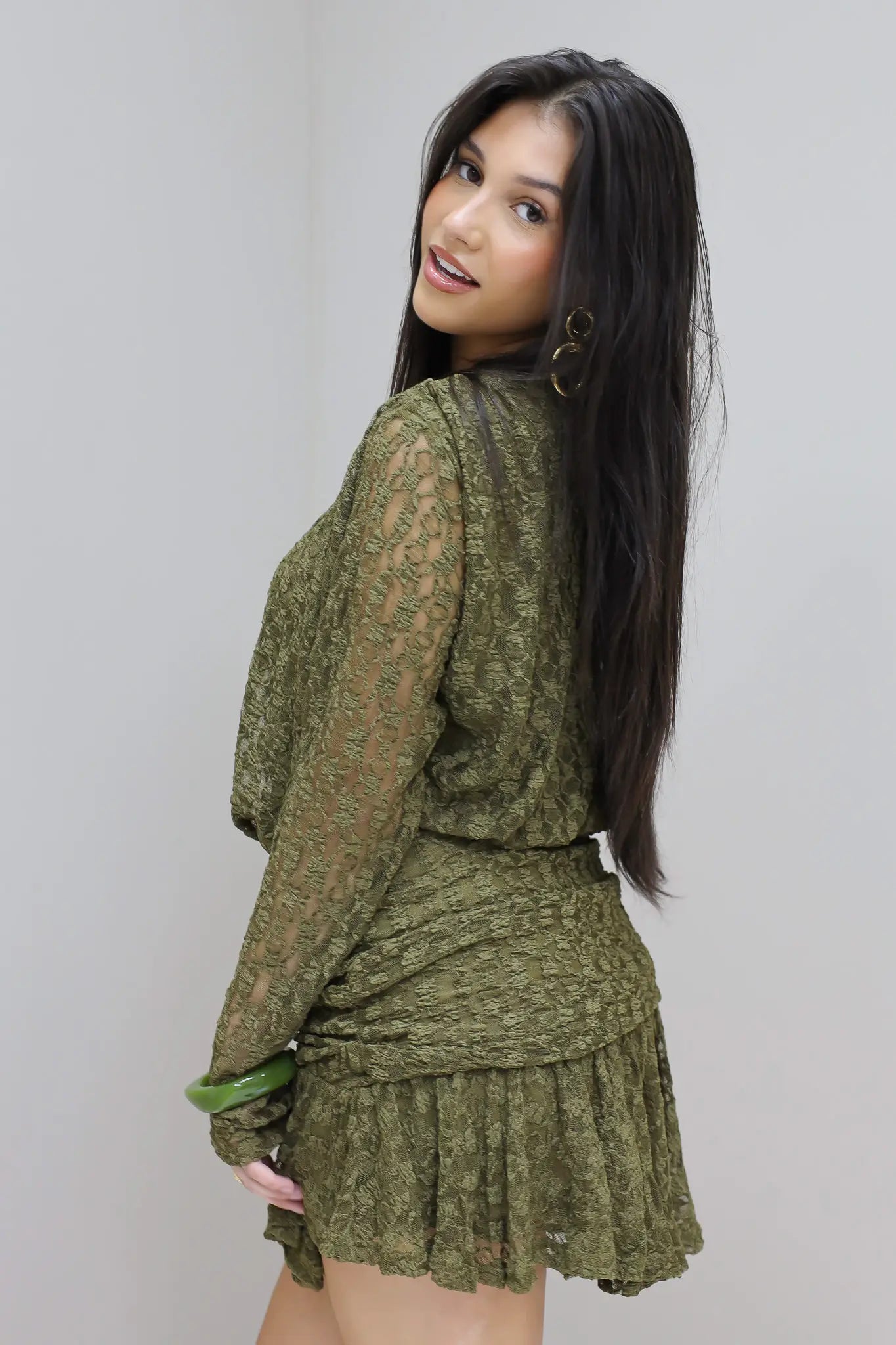 Jurk Lange Mouwen Groen