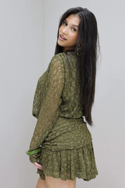 Jurk Lange Mouwen Groen