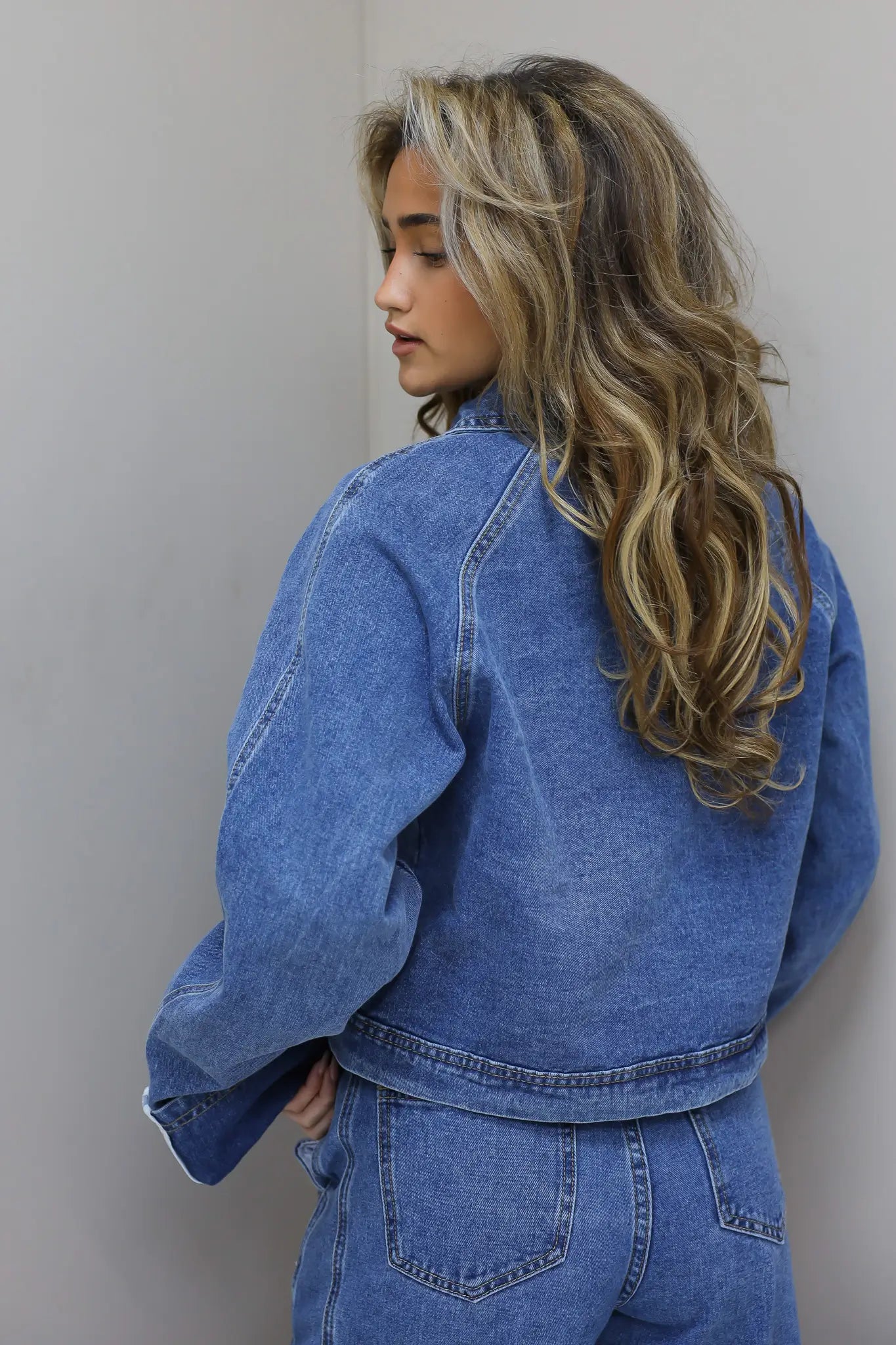 Spijkerjas Omslag Detail Blauw