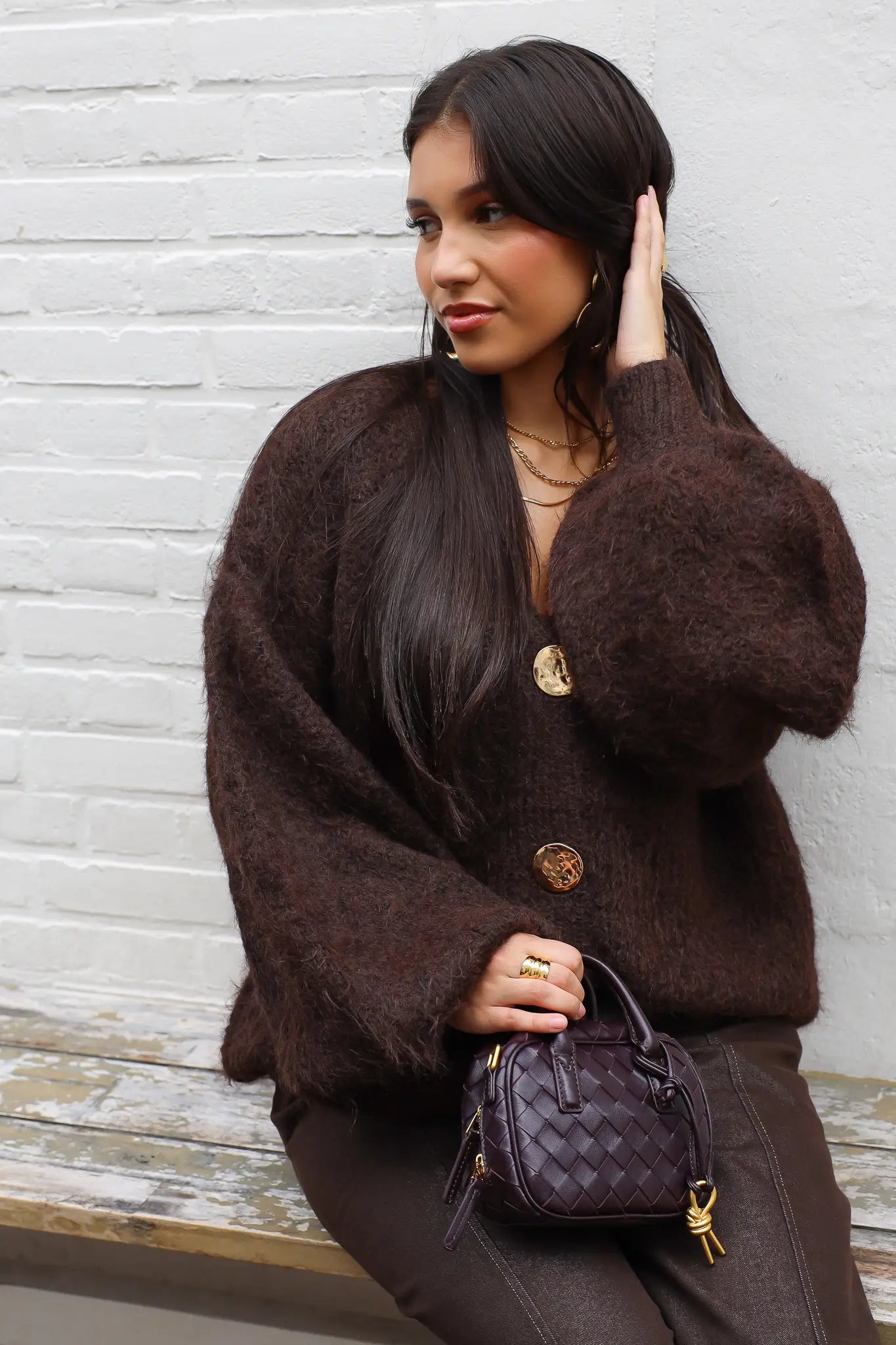 Vest Oversized Bruin