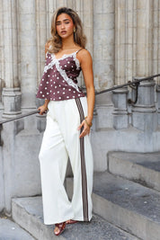 Hemd Kant Polka Dots Bruin