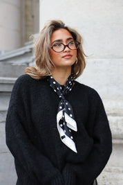 Sjaal Polka Dots Zwart