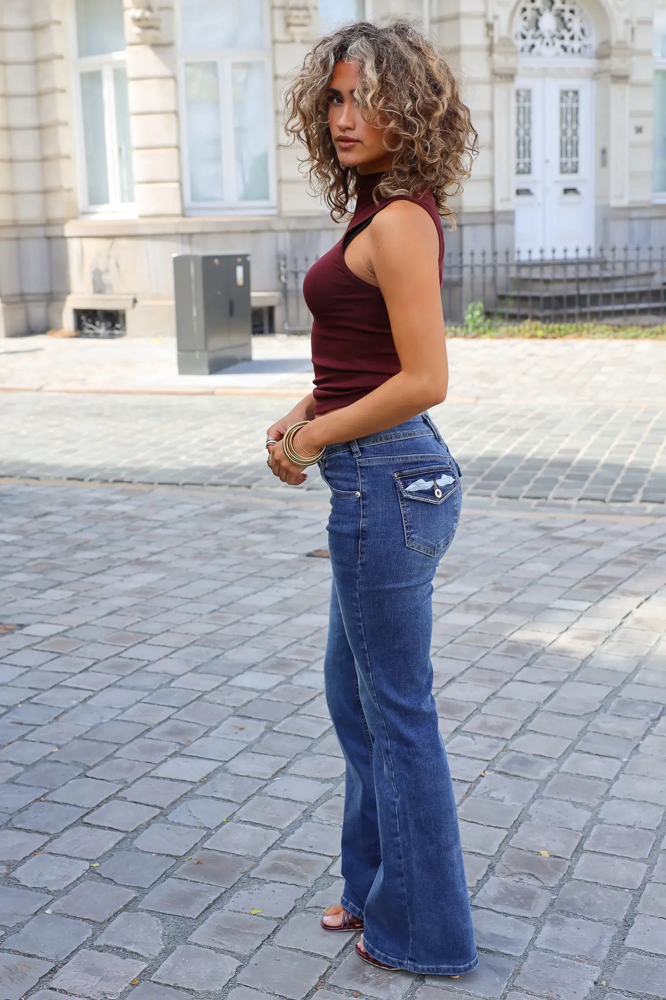 Bootcut Flare Stretch Jeans Wings 5102-1