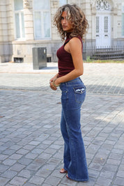 Bootcut Flare Stretch Jeans Wings 5102-1