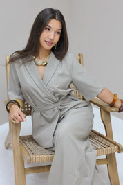 Blazer Korte Mouwen Taupe