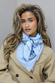 Sjaal Triangle Licht Blauw Groot