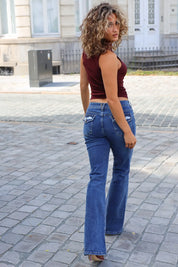 Bootcut Flare Stretch Jeans Wings 5102-1