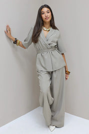 Pantalon Wide Fit Taupe