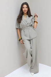 Pantalon Wide Fit Taupe