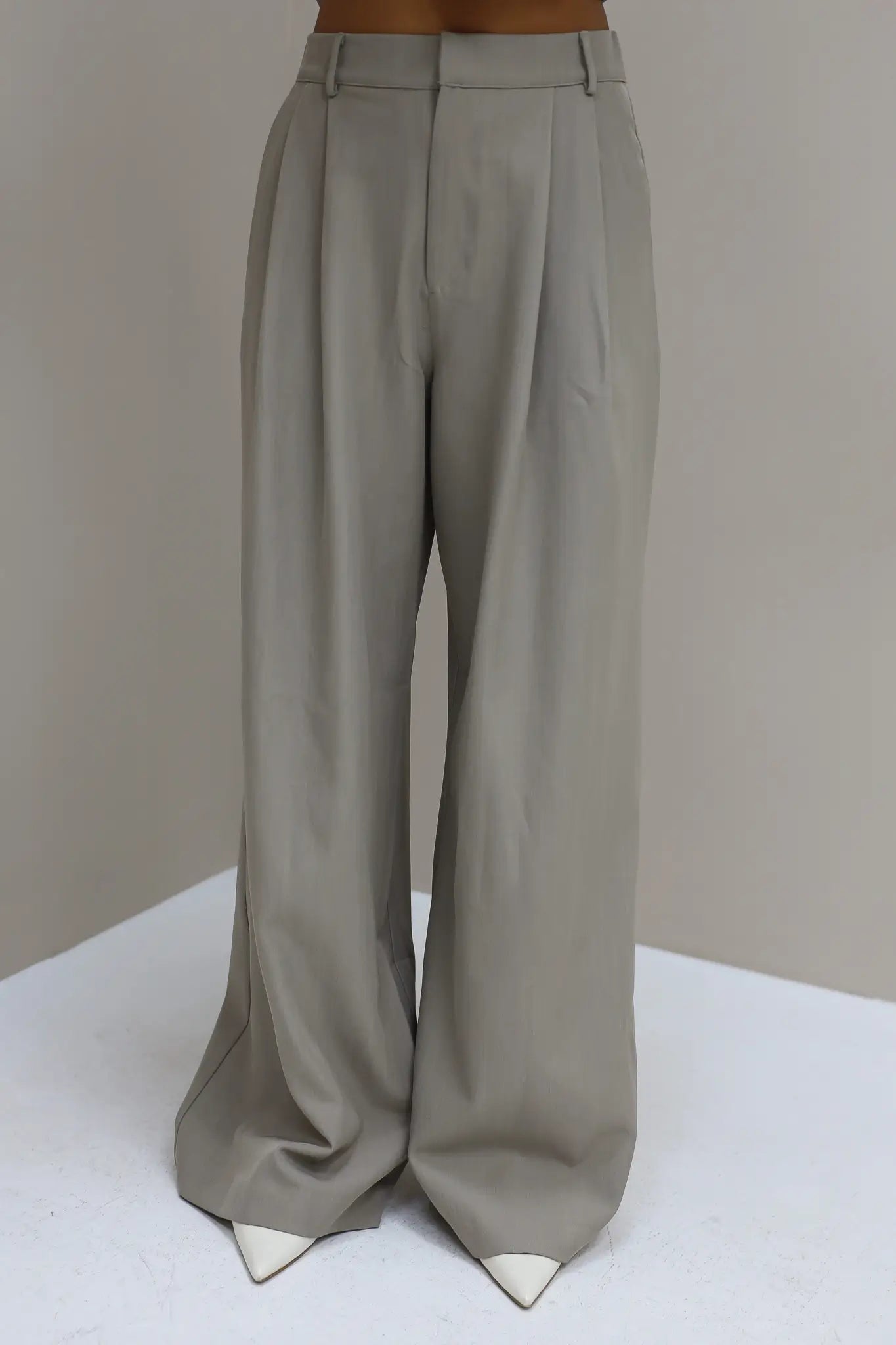 Pantalon Wide Fit Taupe