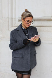 Blazer Wol Donker Grijs