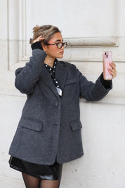 Blazer Wol Donker Grijs