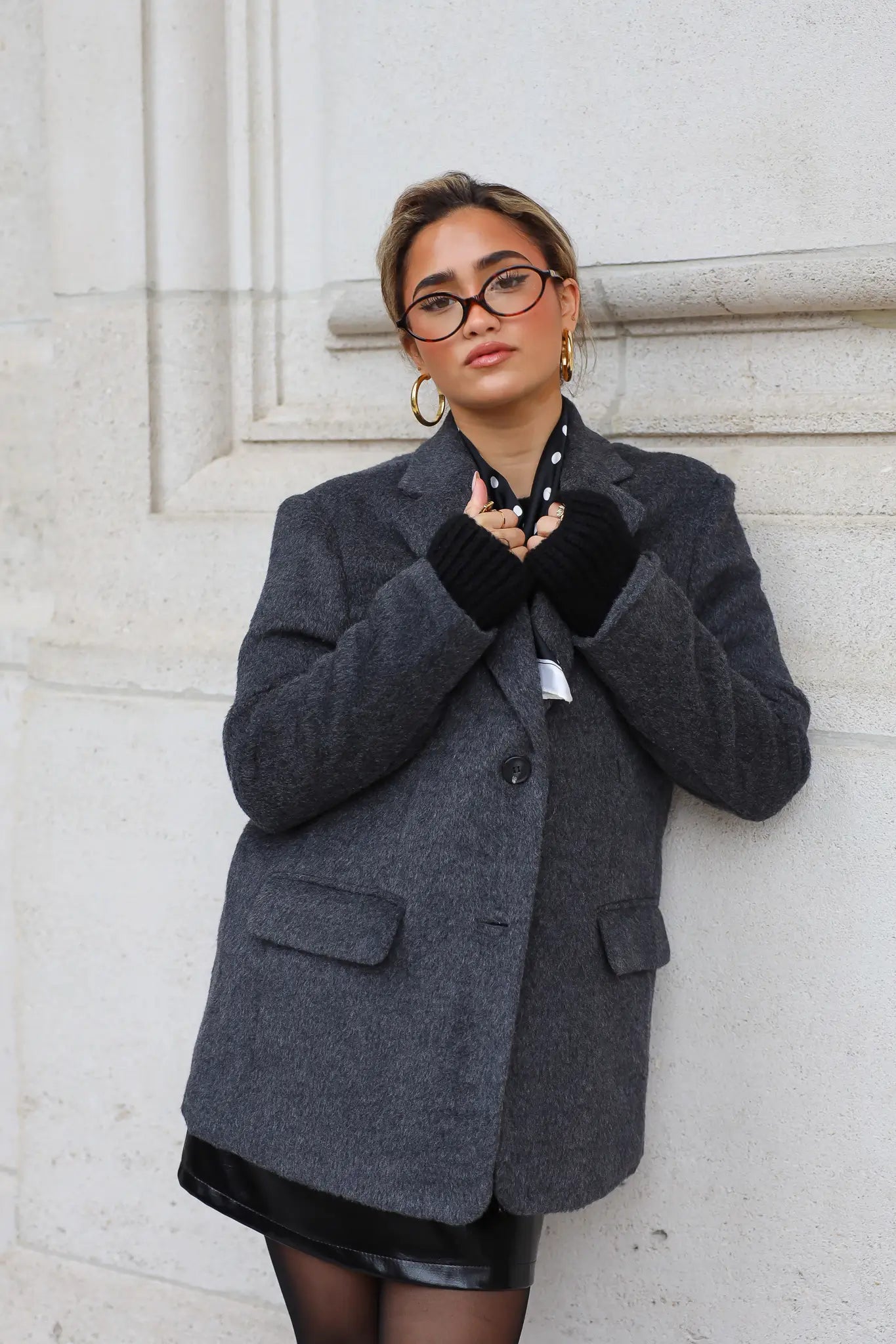 Blazer Wol Donker Grijs