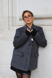 Blazer Wol Donker Grijs