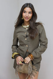 Getailleerd Jasje Bruin