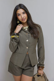 Getailleerd Jasje Bruin