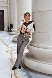 Pantalon Geruit Bruin