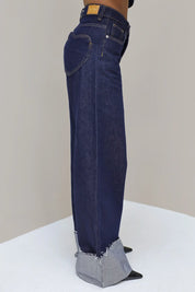 Jeans Omslag Hartjes Zakken Donker Blauw 3559