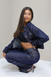 Straight Jeans Donker Blauw