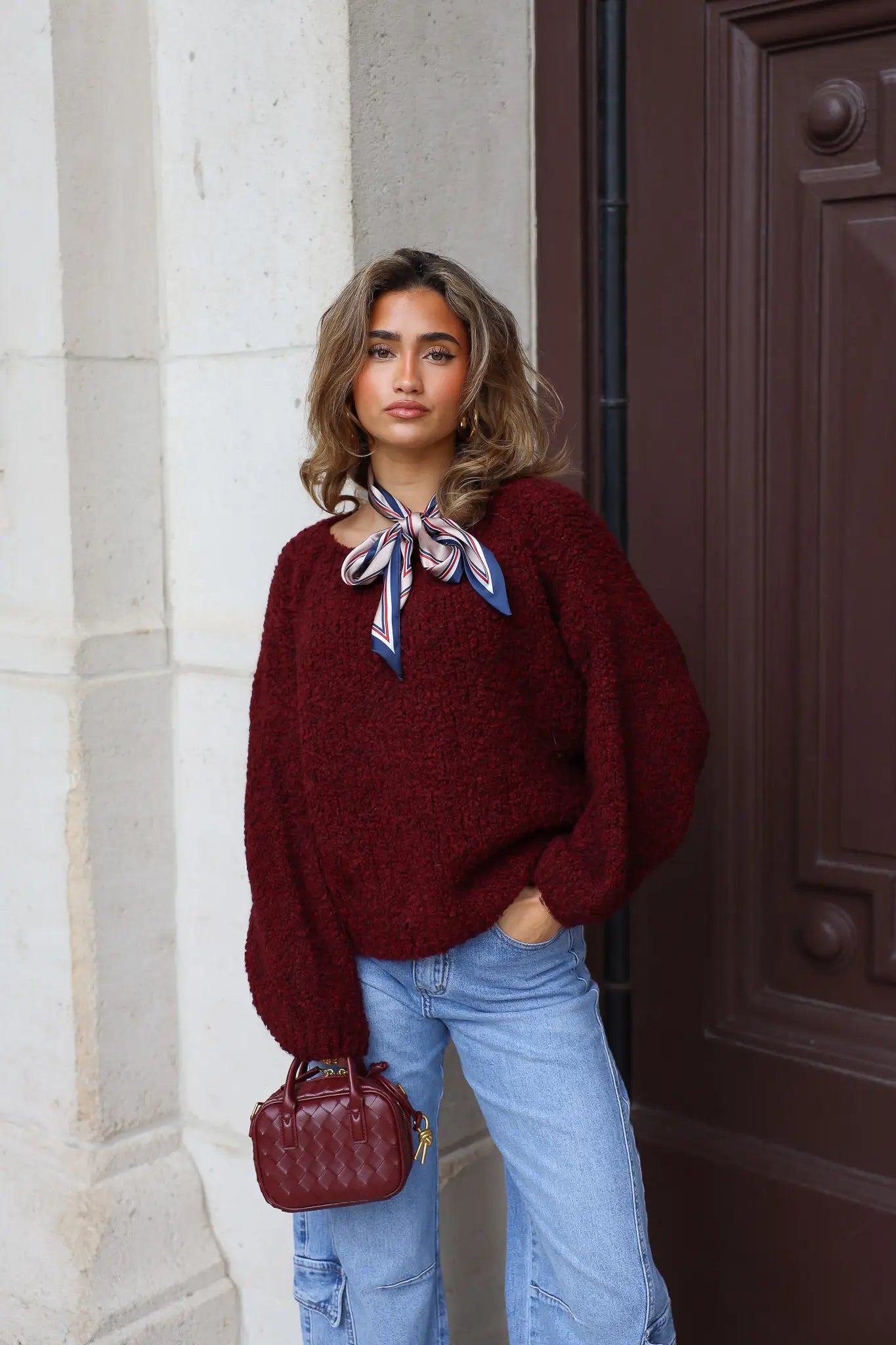 Tas Mini Wave Bordeaux