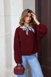 Gebreide Trui Bordeaux