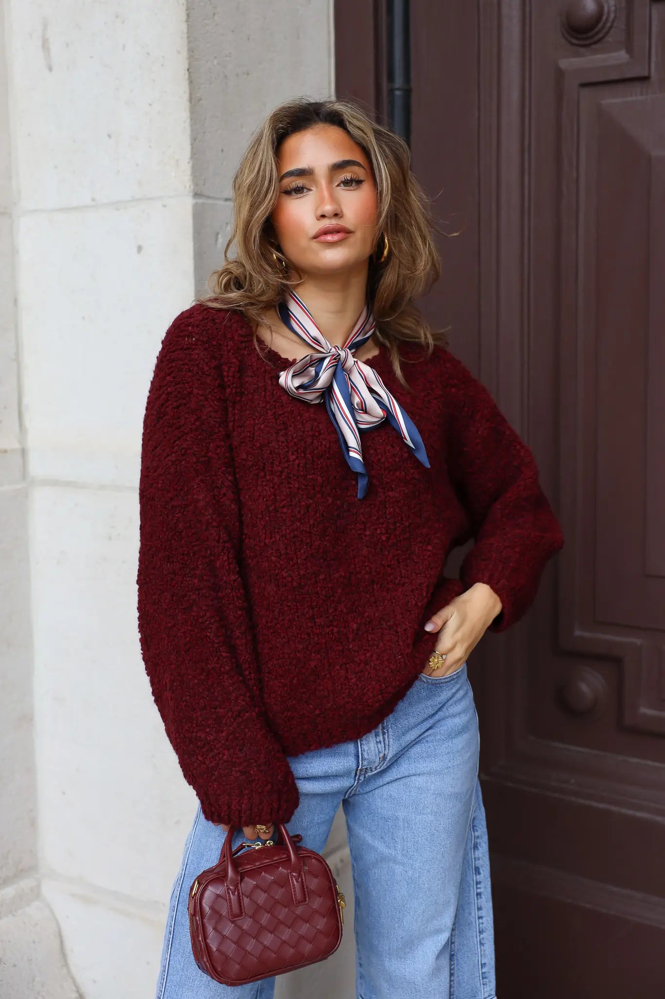 Tas Mini Wave Bordeaux