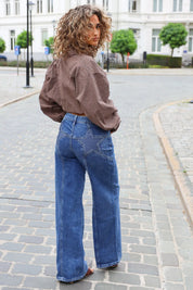Wide Leg Jeans Mid Waist Sterren 2101-3