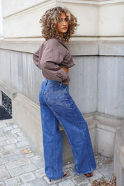 Wide Leg Jeans Mid Waist Sterren 2101-3