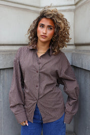 Blouse Getailleerd Bruin