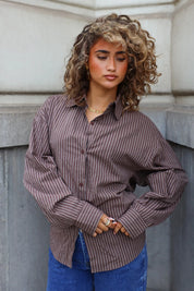 Blouse Getailleerd Bruin
