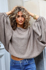 Trui Slouchy Fit Bruin