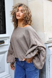 Trui Slouchy Fit Bruin