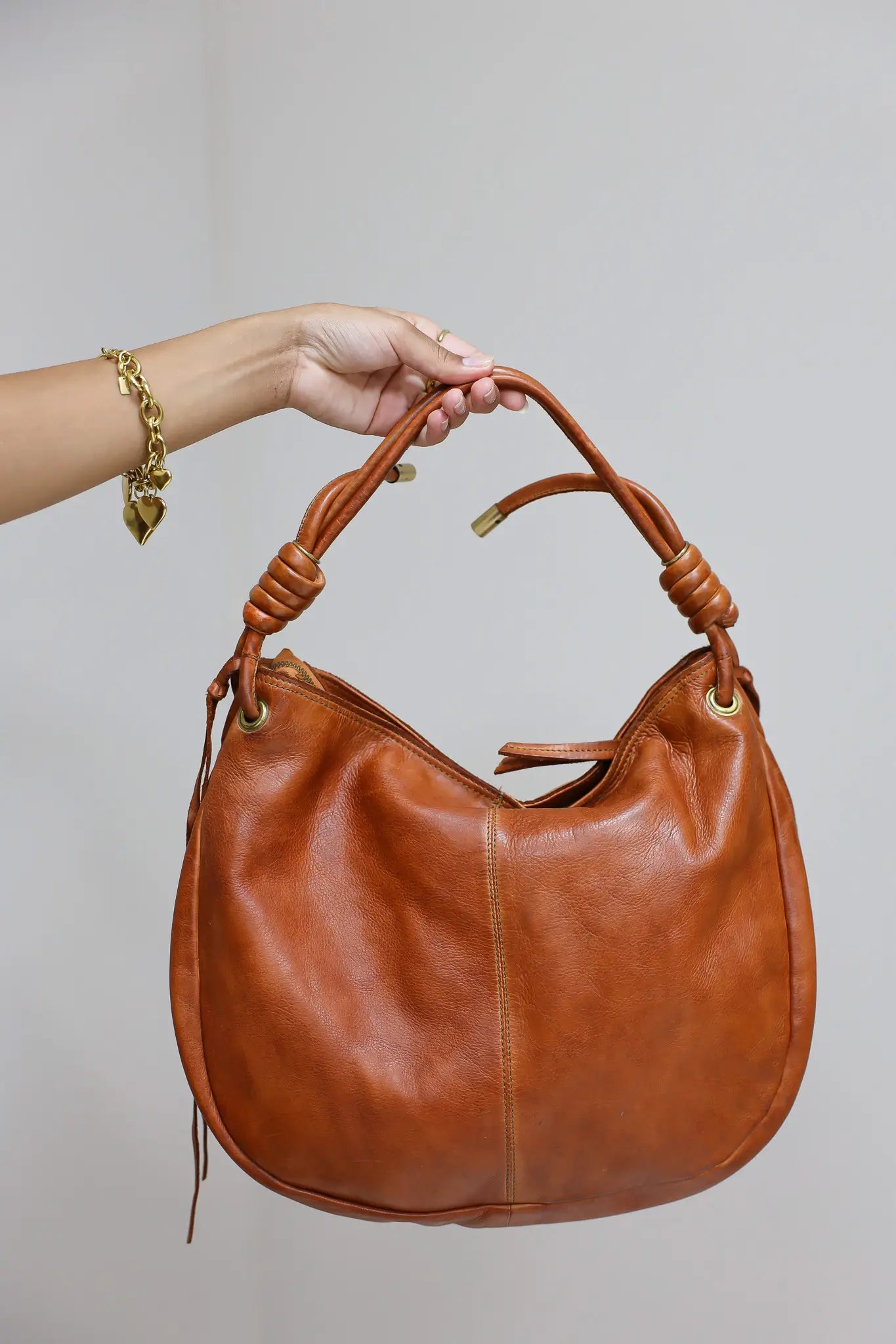 Leren Tas Cognac