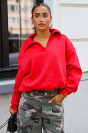 Sweater Ballon Fit Rood