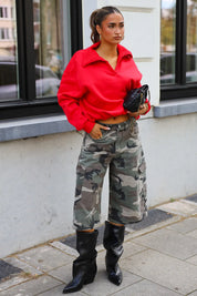 Sweater Ballon Fit Rood