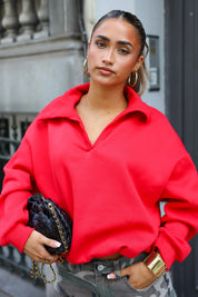 Sweater Ballon Fit Rood