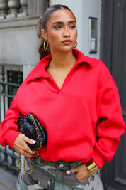 Sweater Ballon Fit Rood