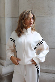 Vest Strepen Beige
