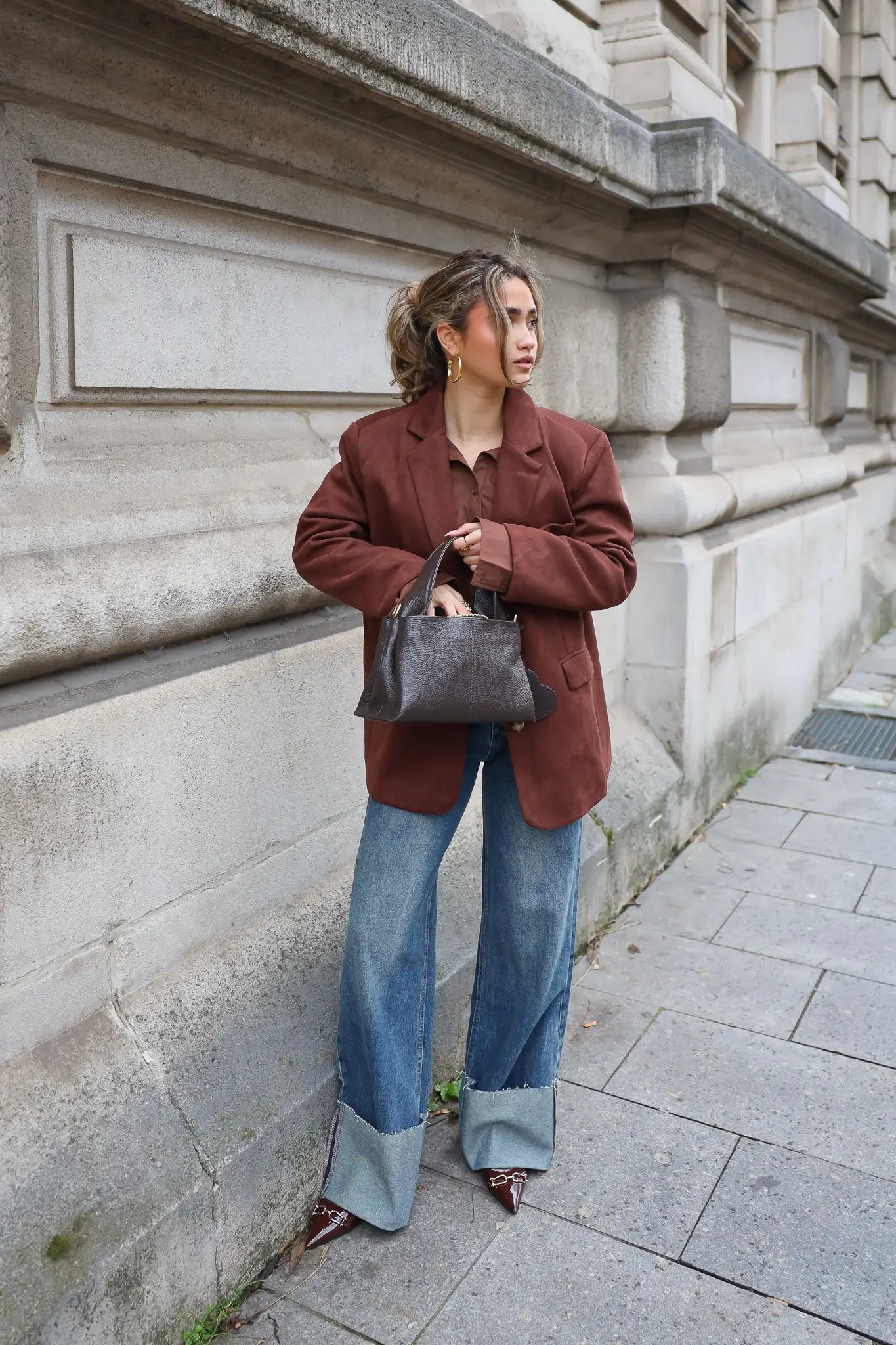 Leren Tas Maddie Bruin