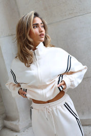 Vest Strepen Beige