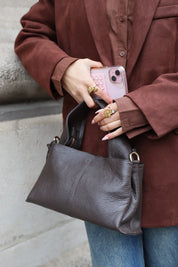 Leren Tas Maddie Bruin