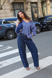 Ballon Jeans Motief Donker Blauw 292